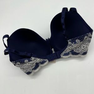 Panache Navy Sexy Underwire Bra With Lace- This is a UK brand